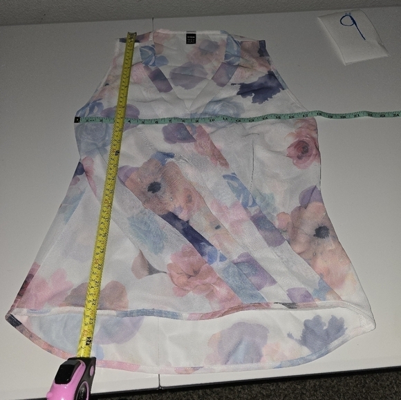 Shein women's wrap sleevesless top in size medium color purple and blue … - Picture 9 of 9